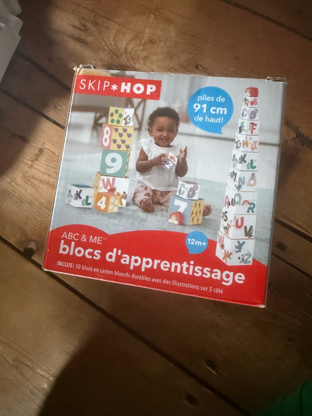 Skip Hop ABC & Me Nesting / Learning Blocks - Red, Teal, Yellow